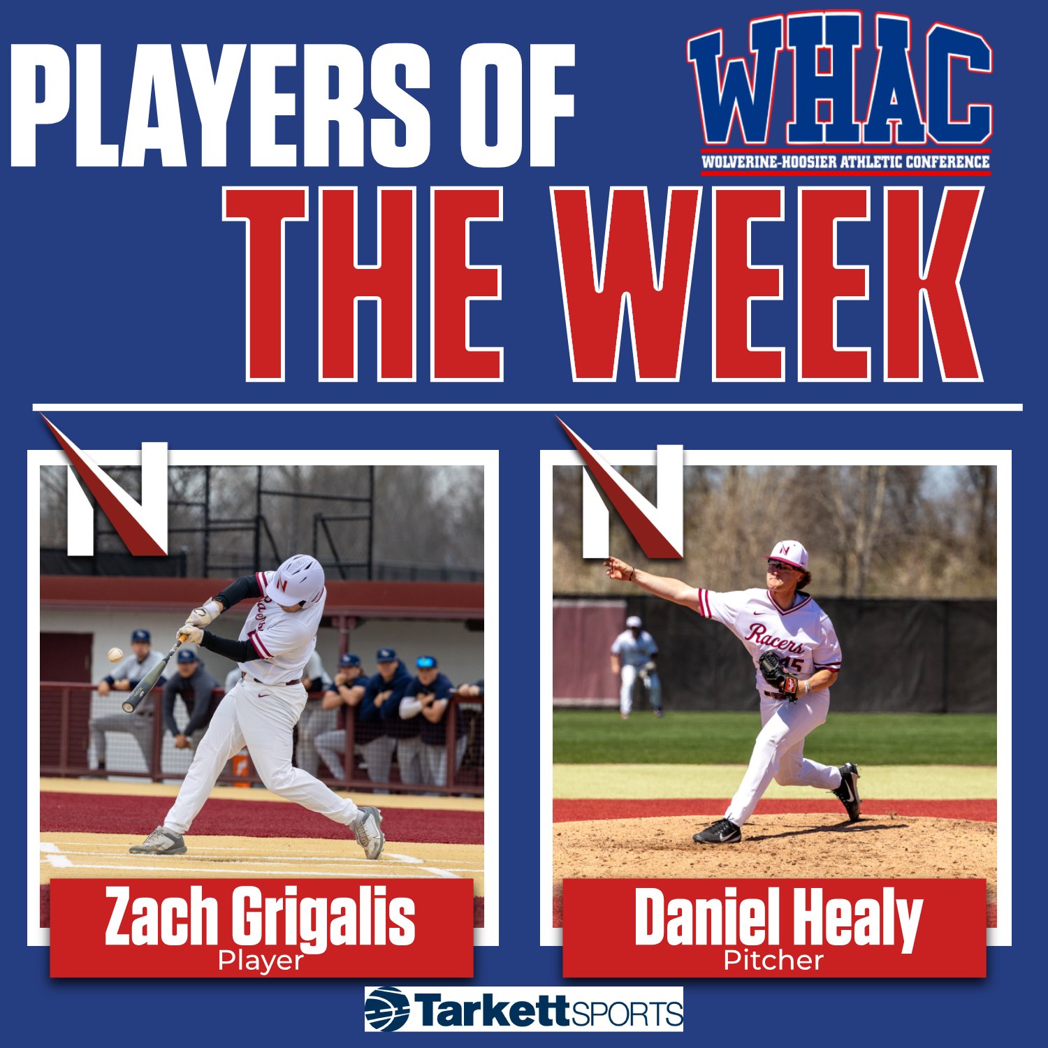 Grigalis and Healy Repeat as Baseball Players of the Week