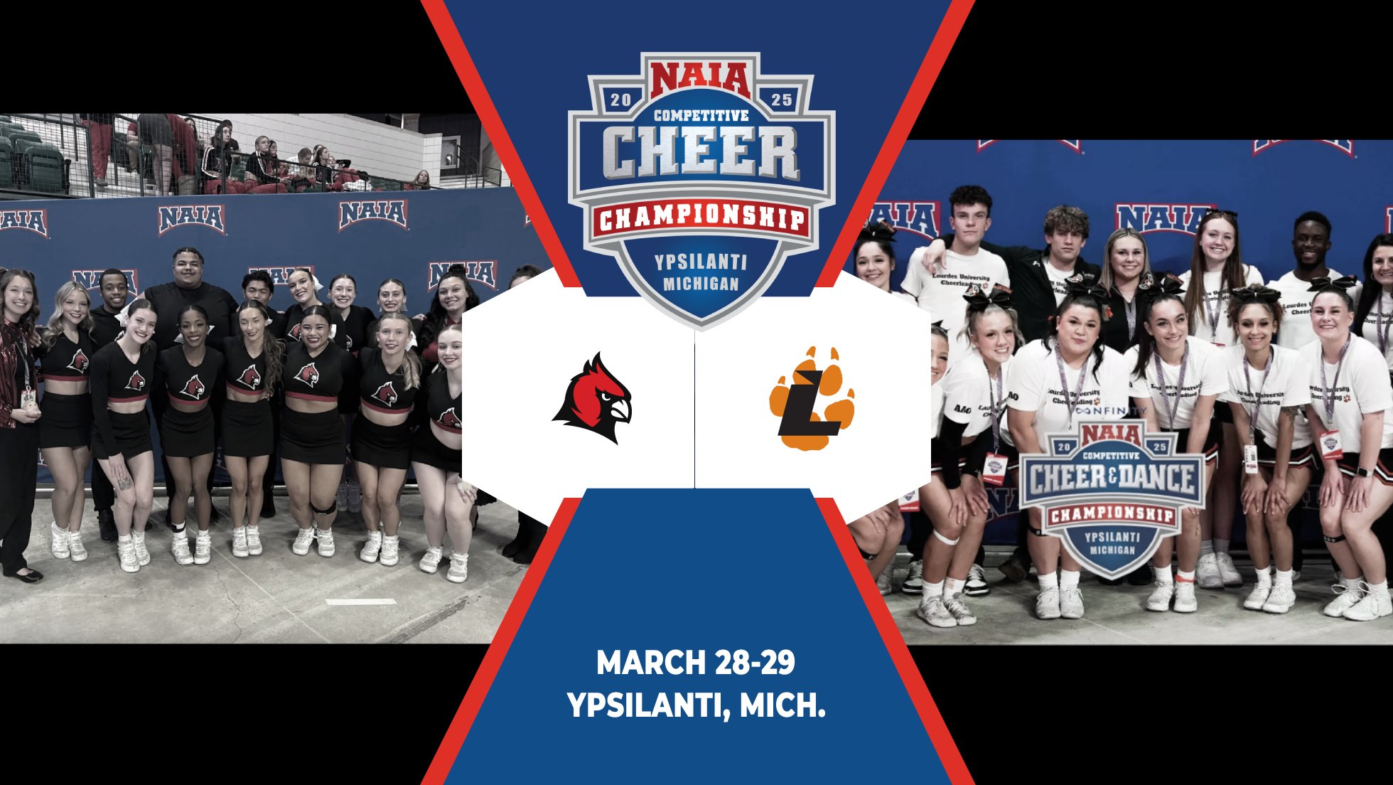 Concordia and Lourdes Conclude Season at NAIA Competitive Cheer Nationals