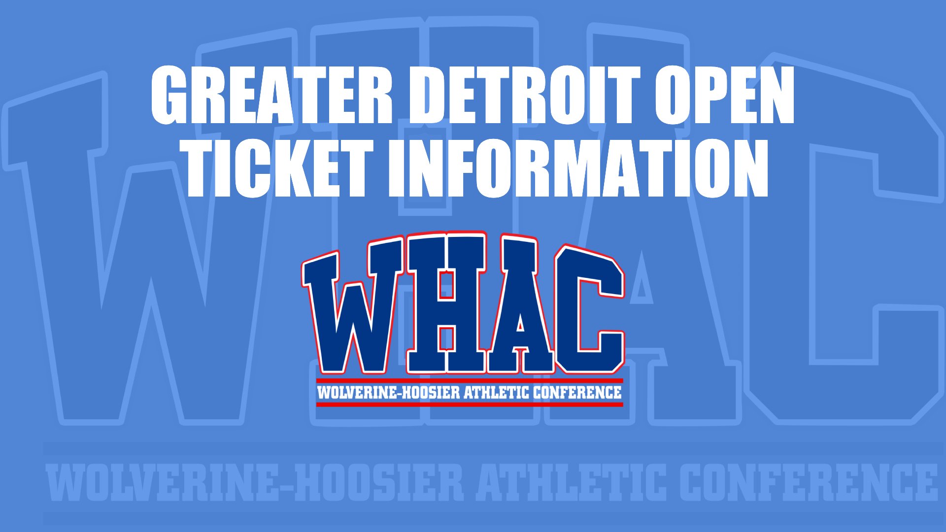 Event Information for Jan. 24 WHAC Greater Detroit Open