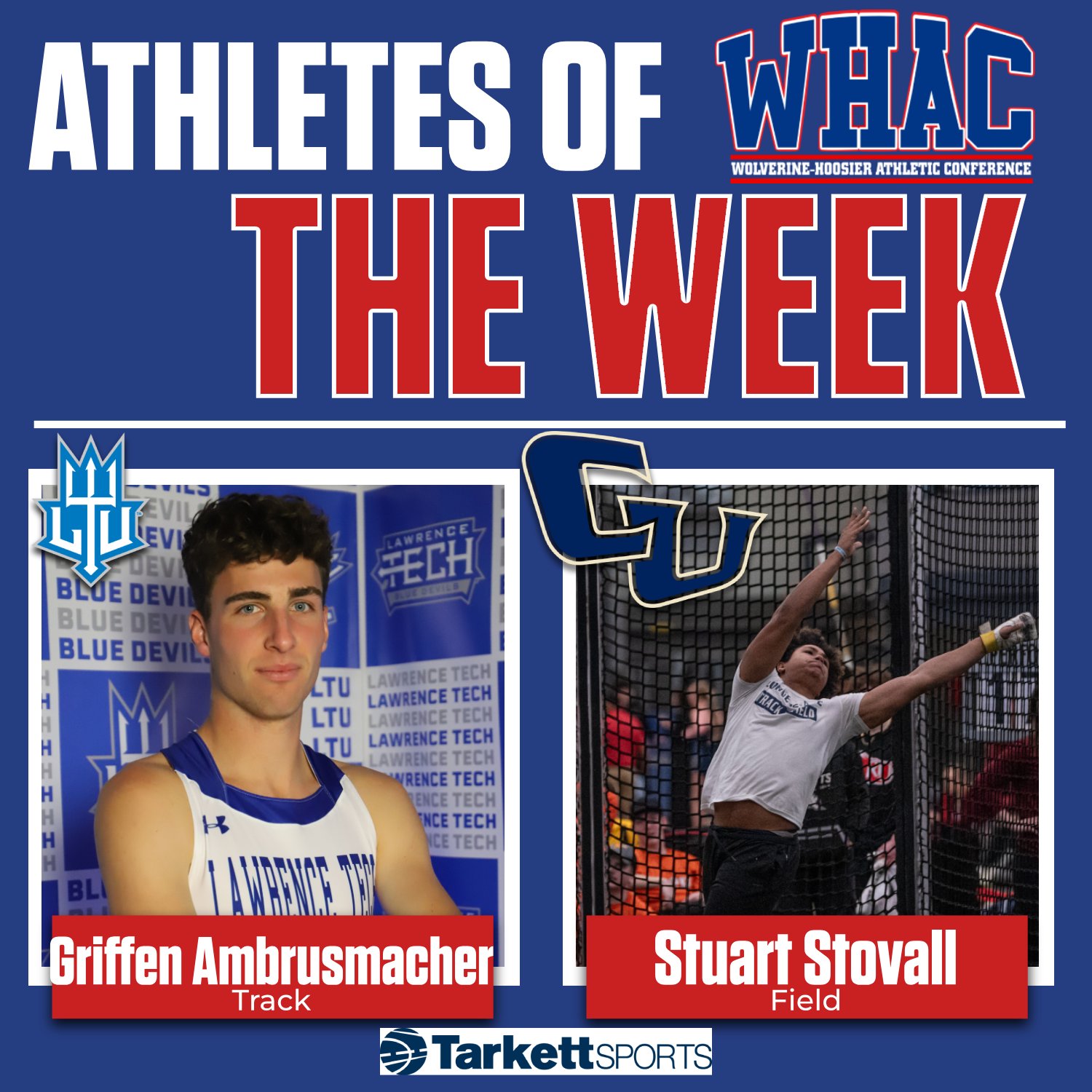 LTU and Cornerstone Earn Weekly Men's Track Award