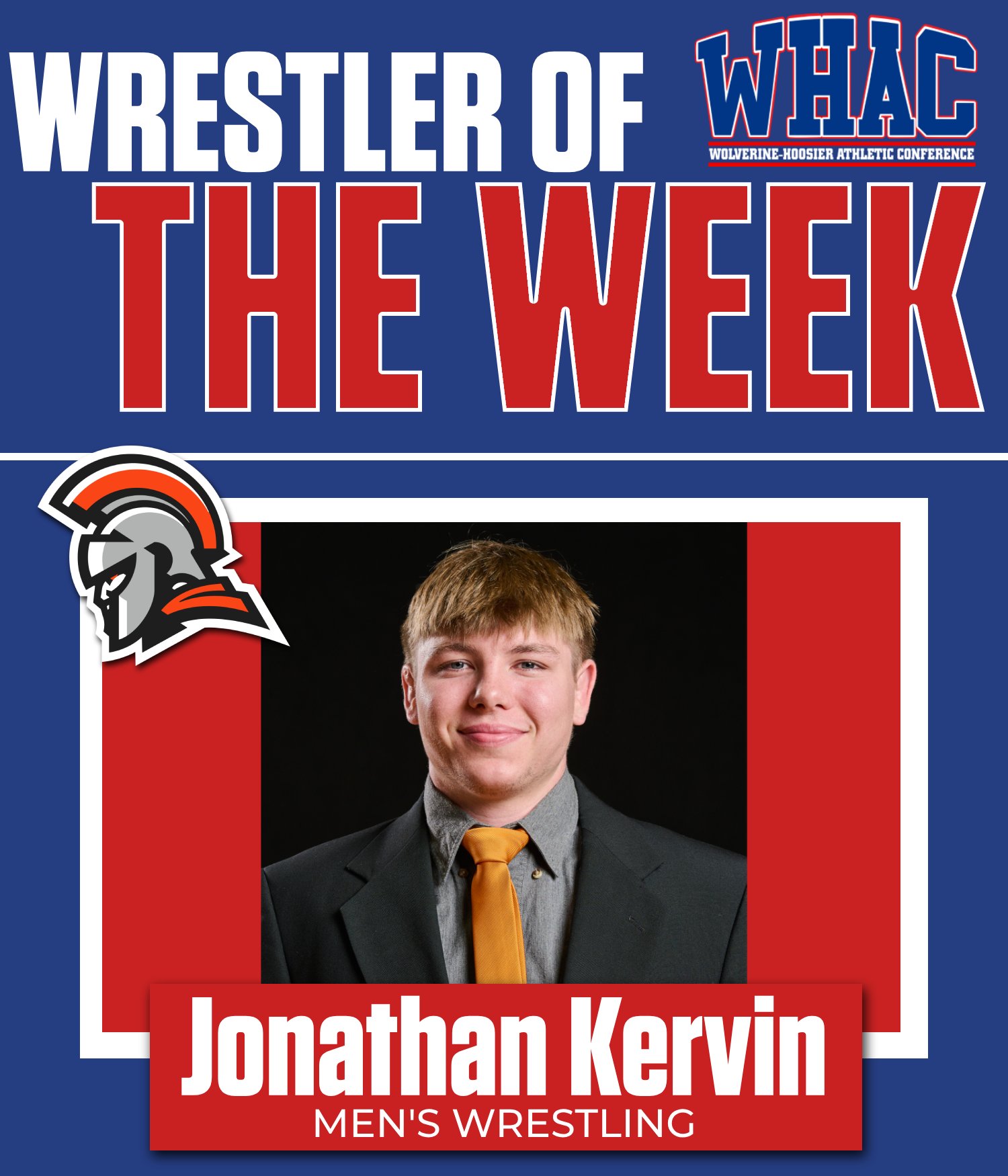 IT's Kervin Named Men's Wrestler of the Week