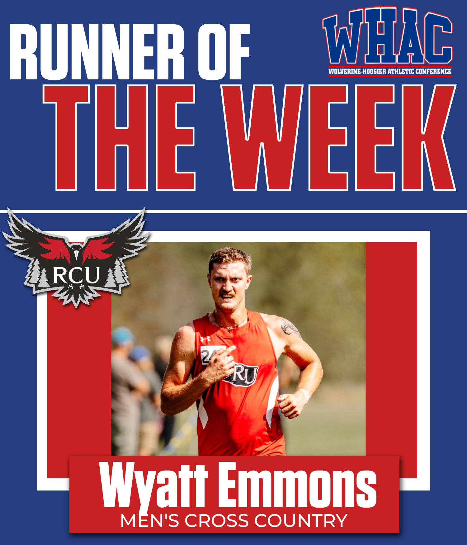 RCU's Emmons Named Men's Runner of the Week