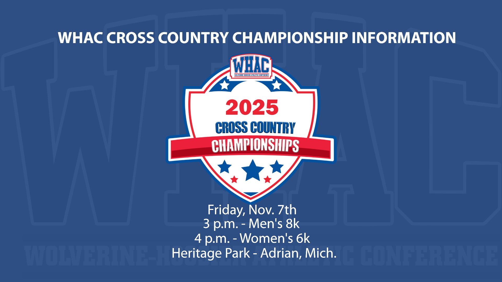 WHAC Cross Country Championships Event Preview