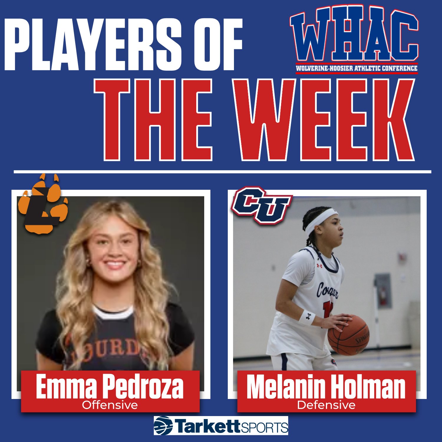 Pedroza and Holman Earns WBB Weekly Honors