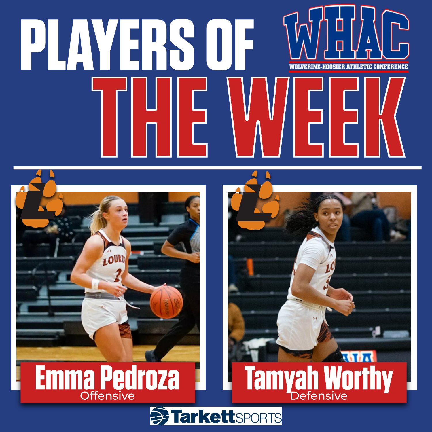 Lourdes Sweeps WBB Player of the Week