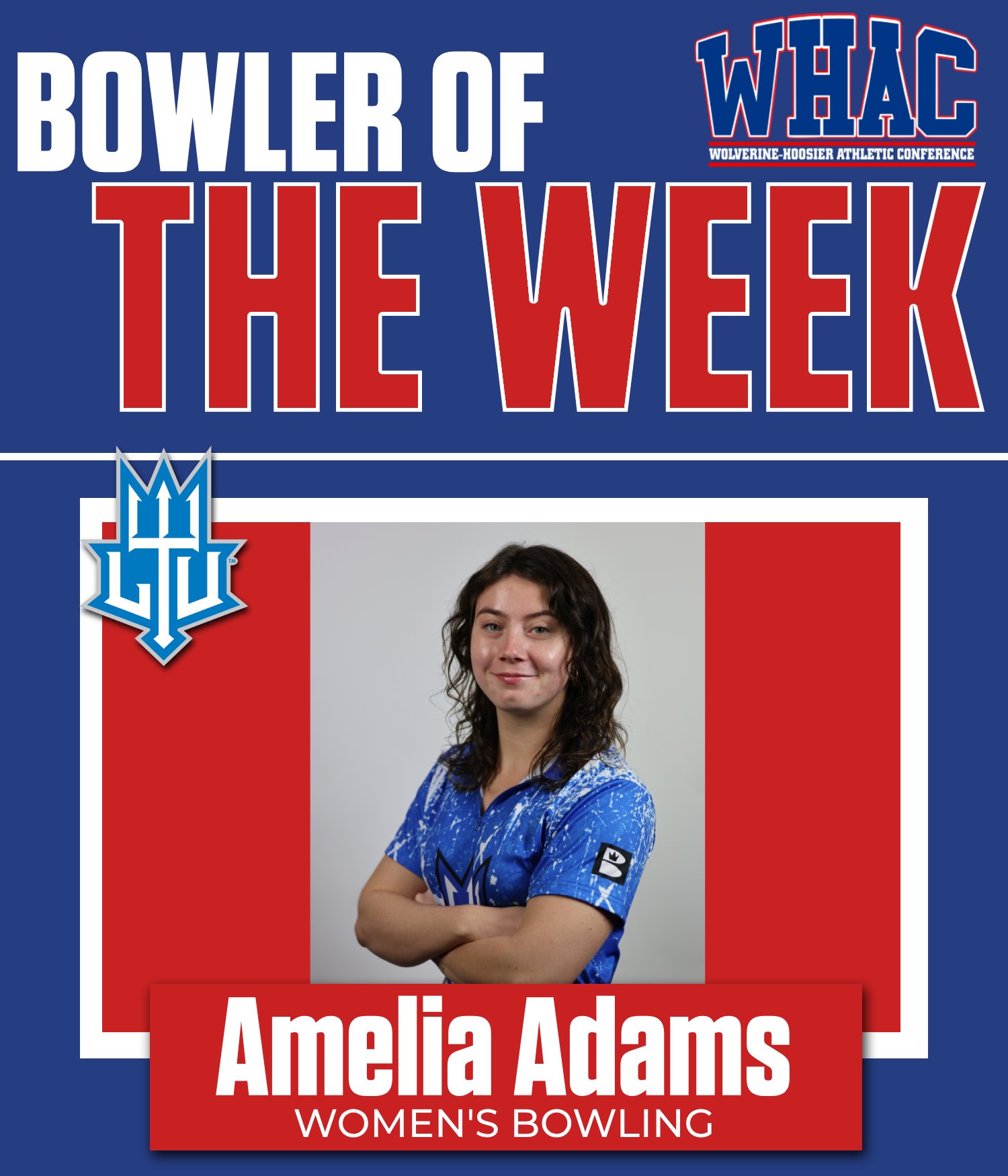 LTU's Adams Named Women's Bowler of the Week