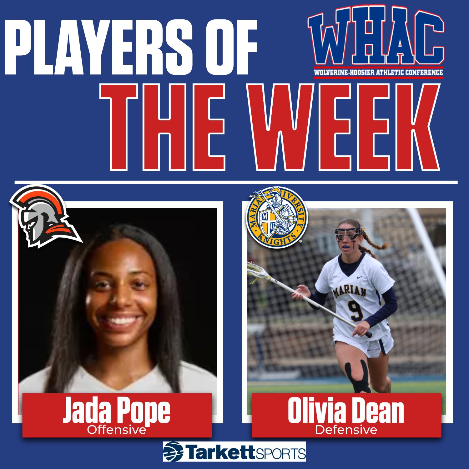 Pope and Dean Earn WLAX Weekly Honors