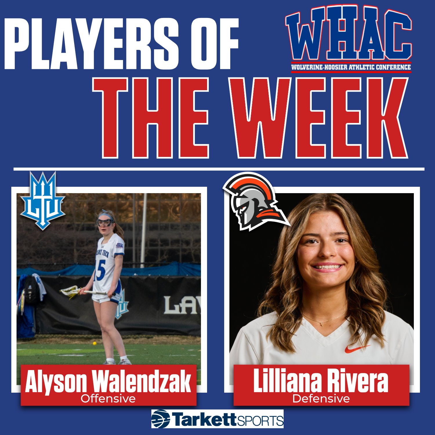 Walendzak and Rivera Earn Weekly Honors