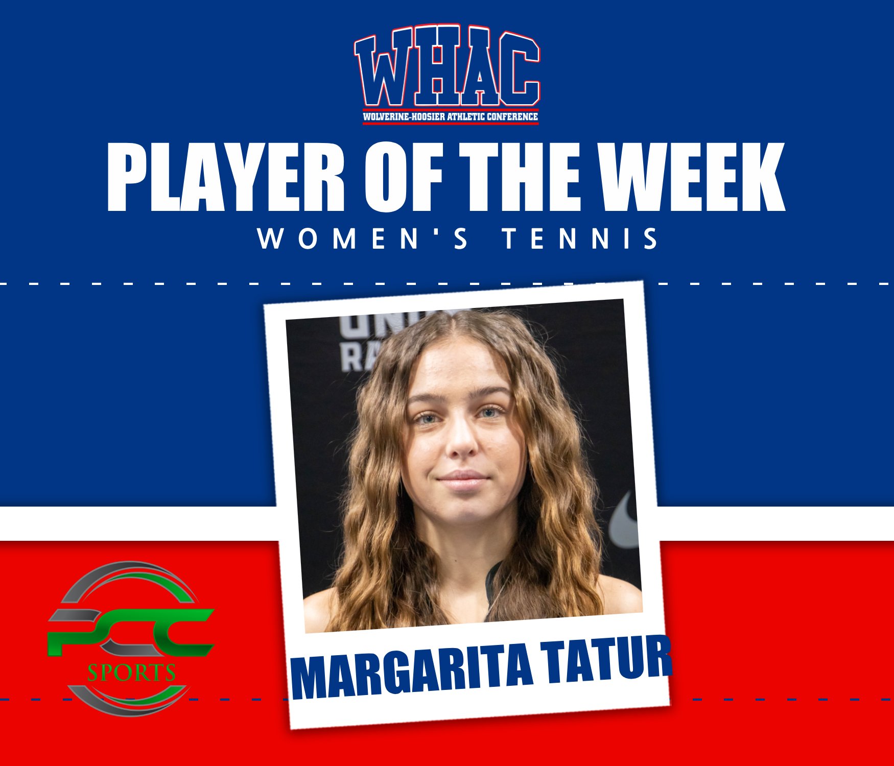 Tatur Repeats as Women's Tennis Player of the Week
