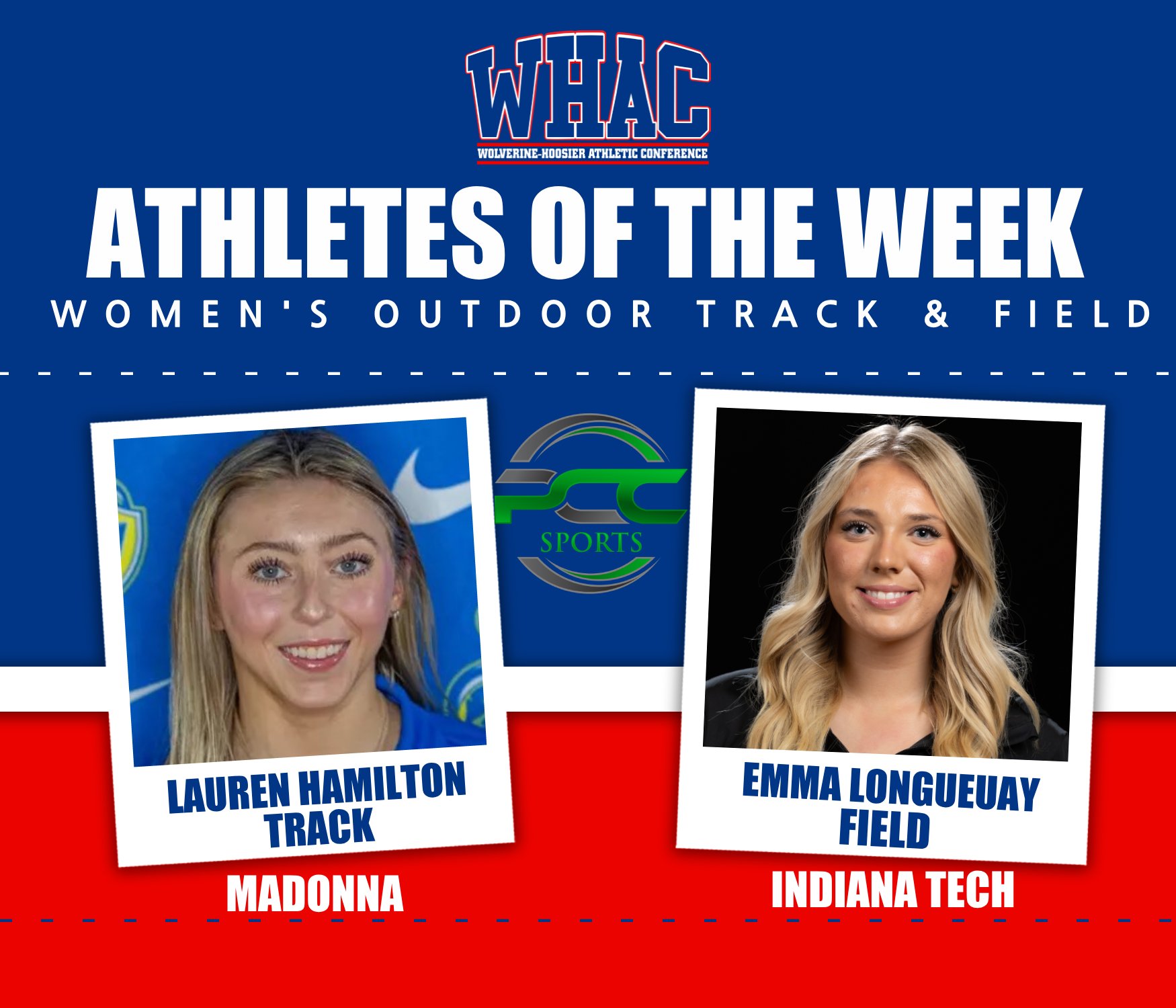 Longueuay and Hamilton Named Women's Outdoor Athletes of the Week