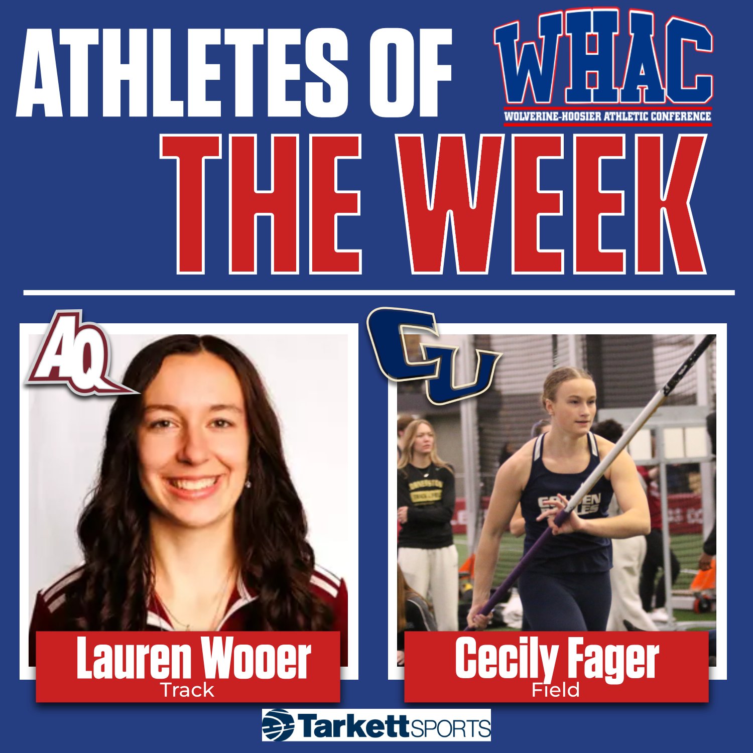 Aquinas and Cornerstone Secure Weekly Women's Outdoor Track & Field Honors