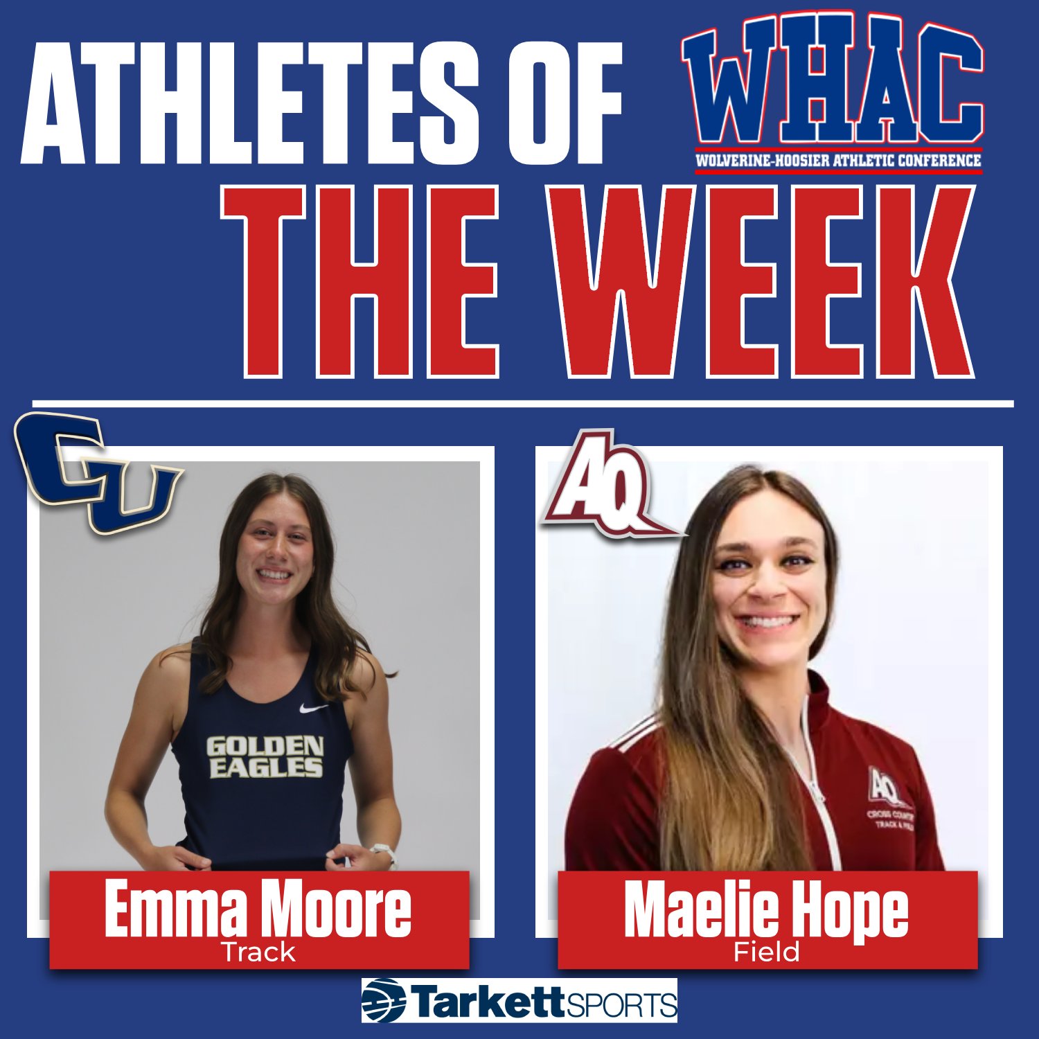 Moore and Hope win final outdoor weekly honors